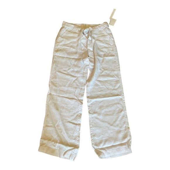 CASLON white belted linen pants - Picture 4 of 14